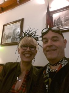 Photograph of Karen and Garry (the owners of the Leeway) dressed in Gothic style clothes